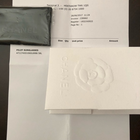 Authentic Chanel Blue Pilot Quilt Sunglasses - Picture 8 of 8